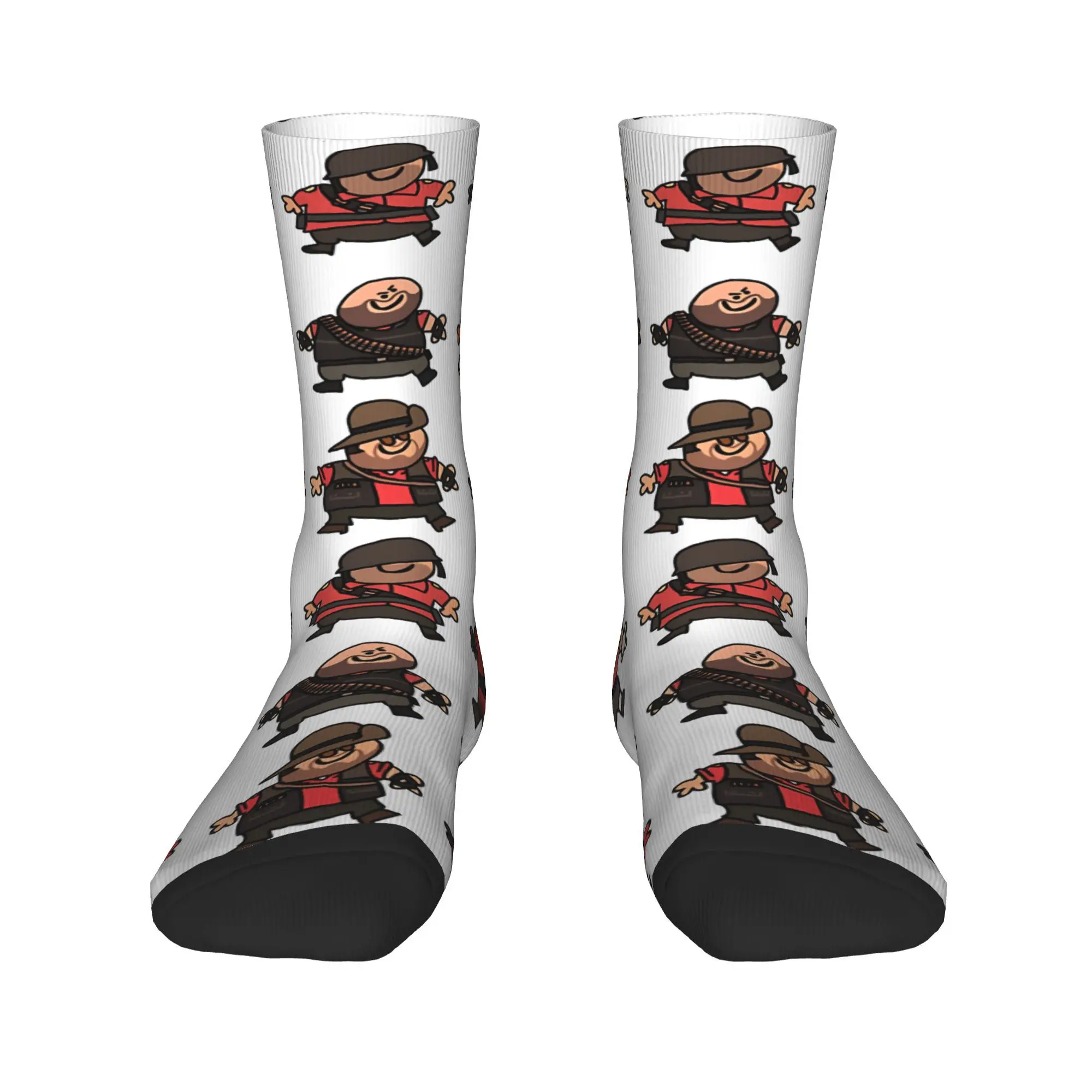 TF2 Red Fren Set Team Fortress Socks  Non Skid Stockings Unisex Men Soft Breathable Running Sports Socks Winter Leisure Socks