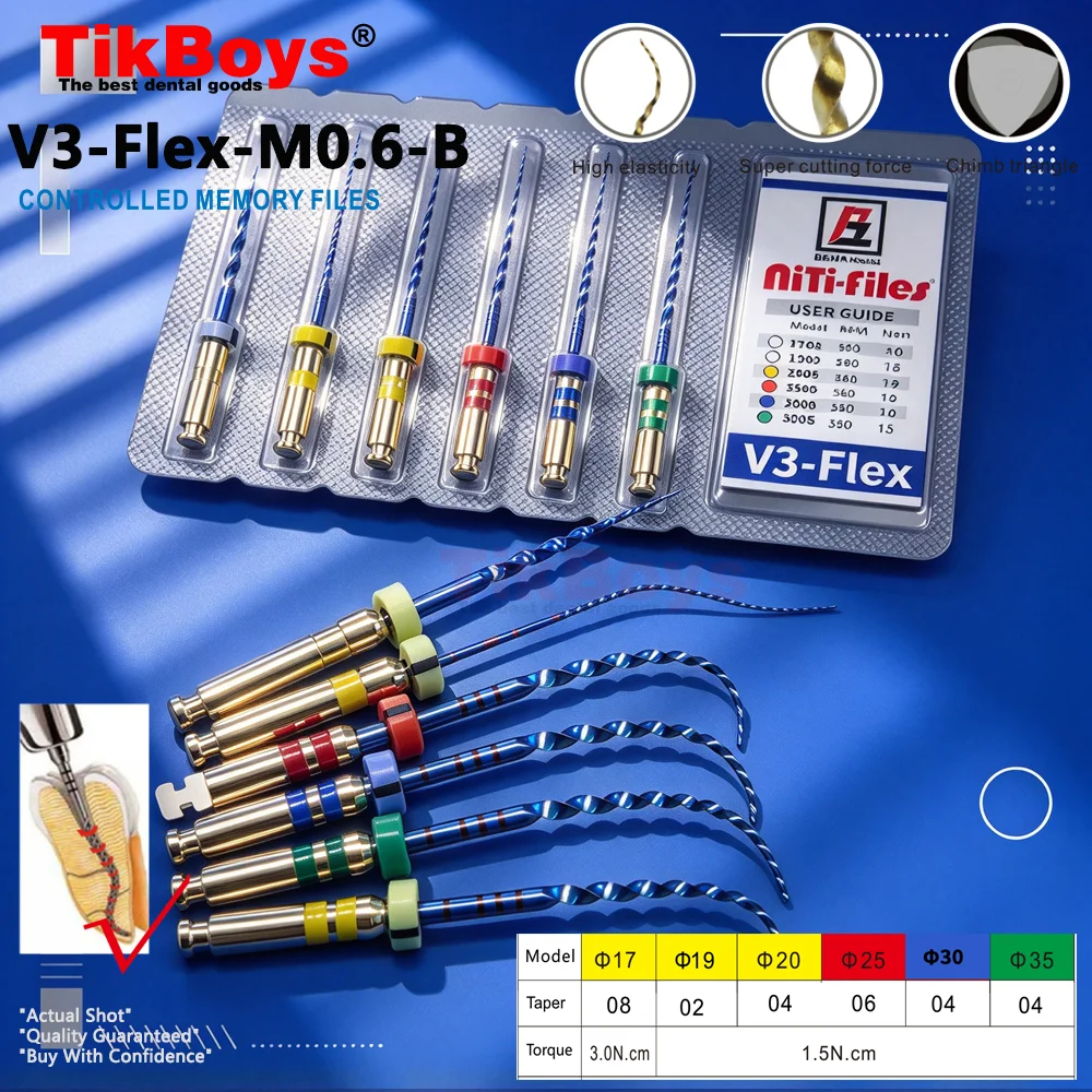 Dental NiTi Rotary Files 10# 13# 16#Endodontic Heat Activated File Super Blue Files Use for Root Canal Dentistry Tool endodoncia