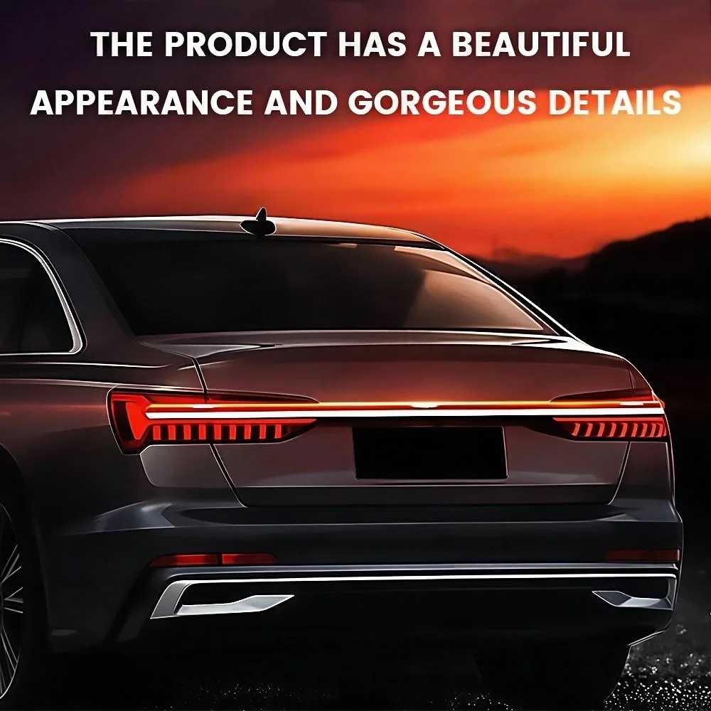 RGB color streamer For Audi A6 A6L C8 Car Tail Light 2019-2024 Dynamic Flowing Light Tail Lamp Upgrade Brake Light Precise Fit - view 5
