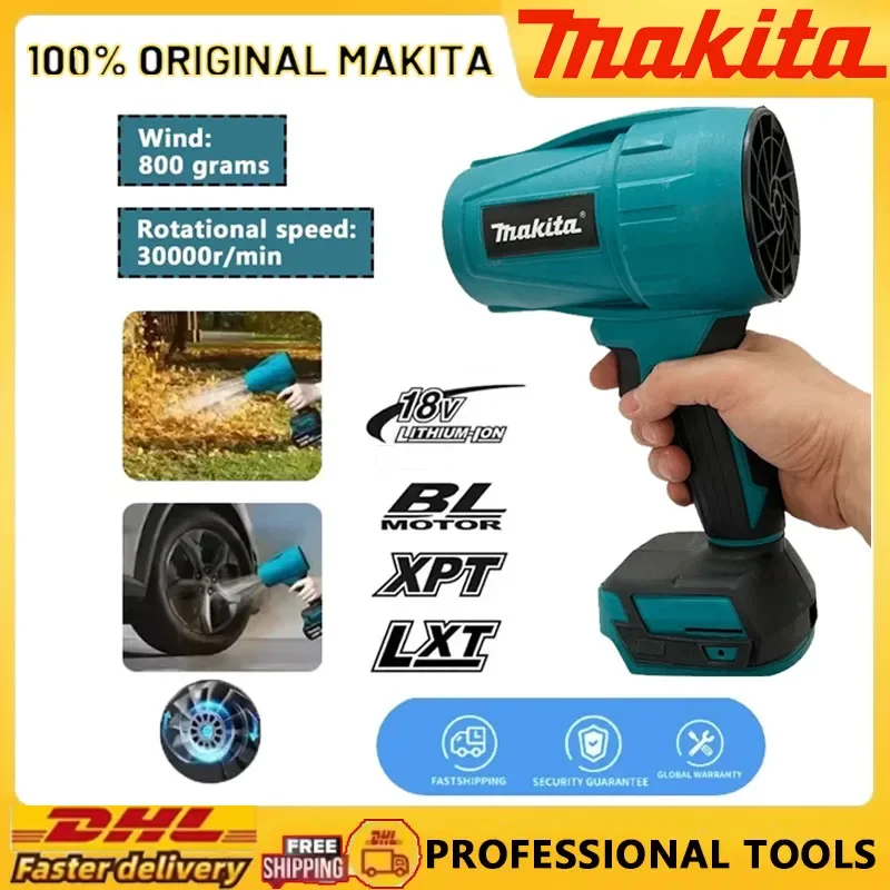 

Makita 18V Electric Air Duster Wind 30000RPM Violent Blower Turbo Jet Fan Speed Turbo Rechargeable WithLight Car Cleanin Tool
