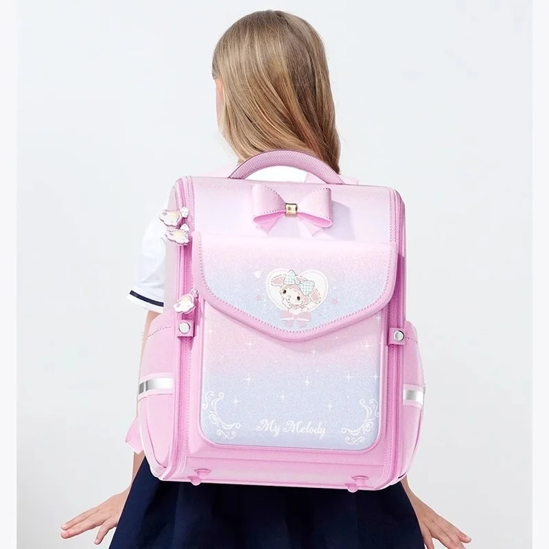 1-6 Grade Sanrio Kuromi Hello Kitty Anime Large Capacity Children Backpack Schoolbags Student Cartoon Shoulder Bag Travel Gifts