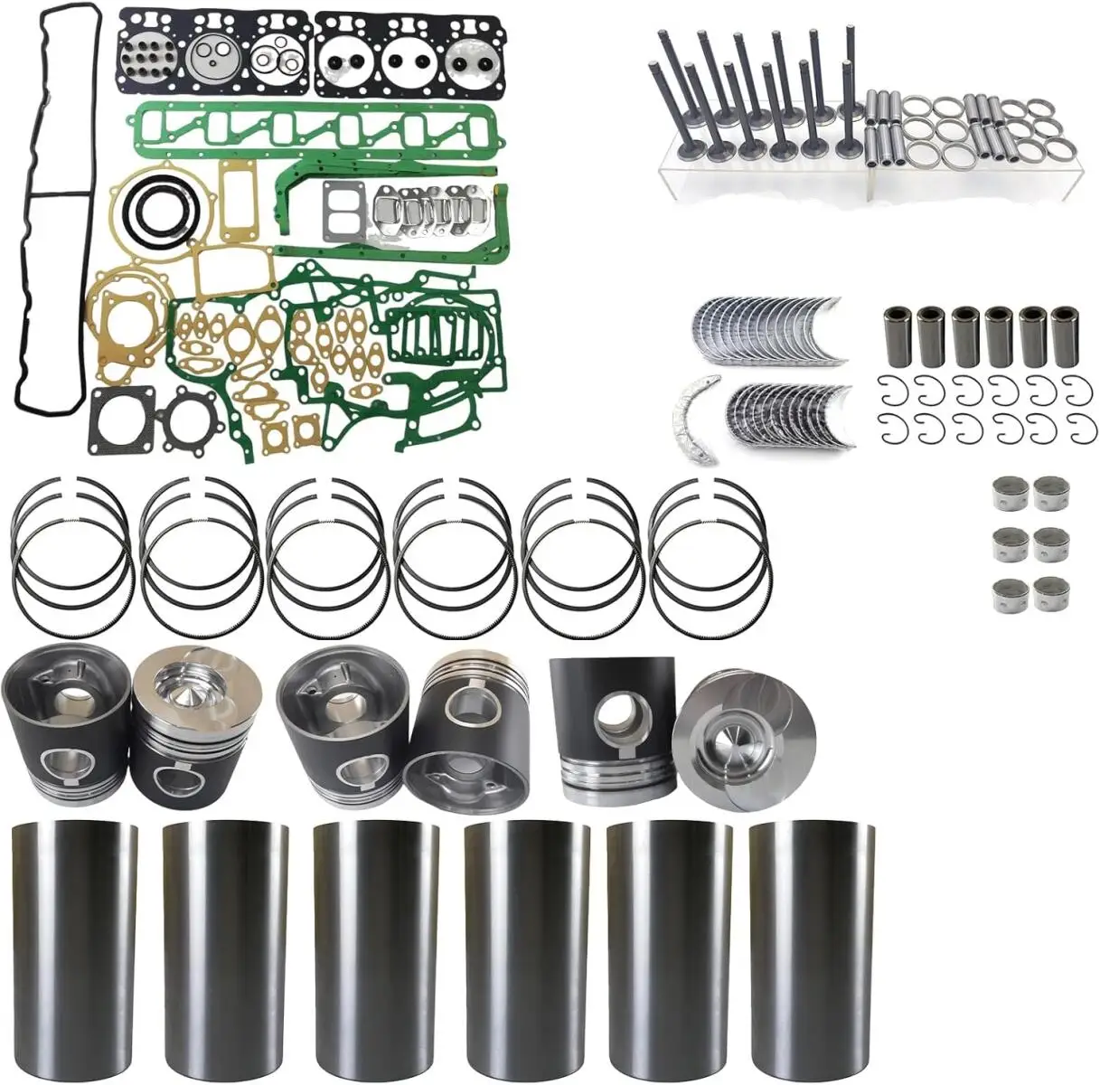

Комплект для капитального ремонта XCWoOshop DE12 для двигателей Doosan Daewoo DE12, DE 12, DE12-T, DE12-TI, DE12-TIS, 420LC-V, 470LC-V, 500 LC-V