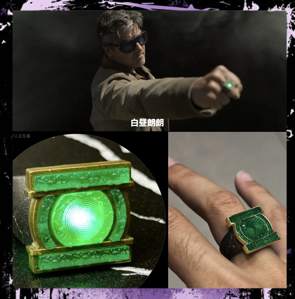 Auf Lager 2026 Green Lantern Corps Ring Metall Cosplay Sammlerstück Requisiten Accessoires Kleidungszubehör Geschenke für Fans