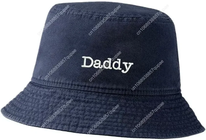 قبعة دلو رجالي من Daddy مطرزة بالقطن المغسول للجنسين قبعة صياد كاجوال #3