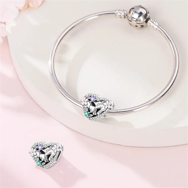 New 925 Sterling Silver Parent Child Holding Hands Charms Bead Fit 3mm Original Bracelet DIY Women Birthday Party Jewelry Gifts