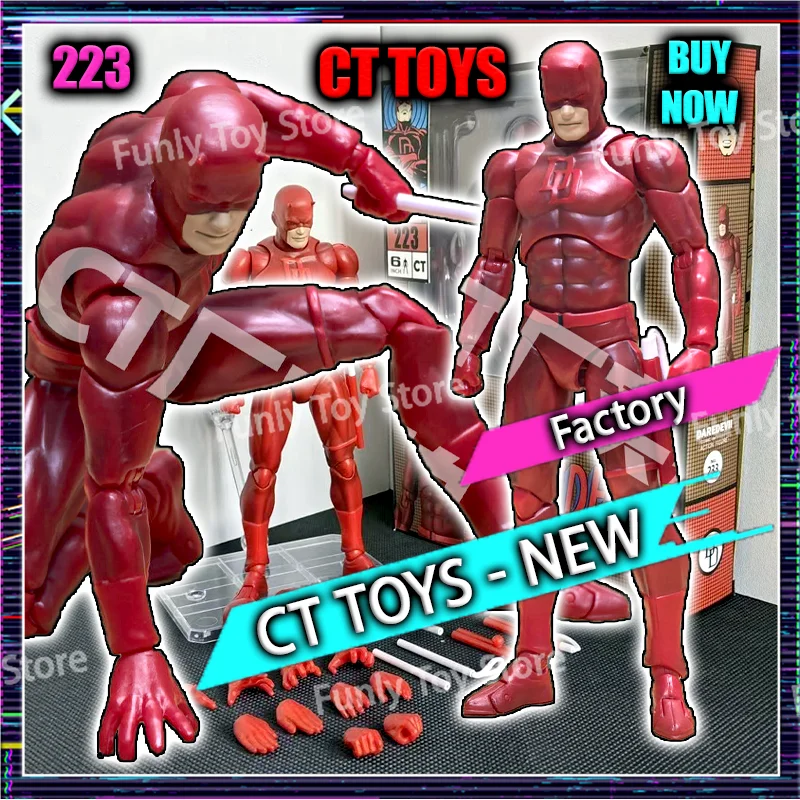 

In Stock Ct Toys Daredevil Mafex 223 Figure SHF Comic Version Anime Action Figure Figurine Statue Model Custom Gifts Kids Toys