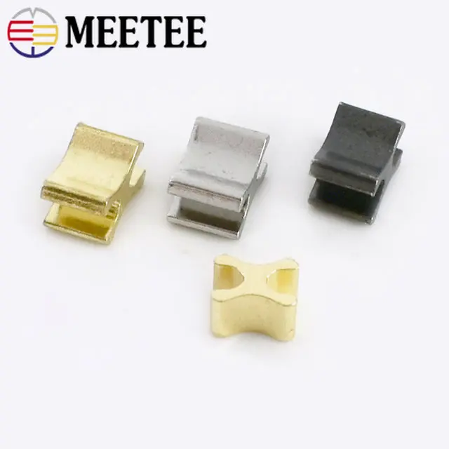 50pcs Meetee 3# 5# Metal Zipper Repair U Stopper Non-slip for DIY Accessories Sewing Zip Tailor Tools