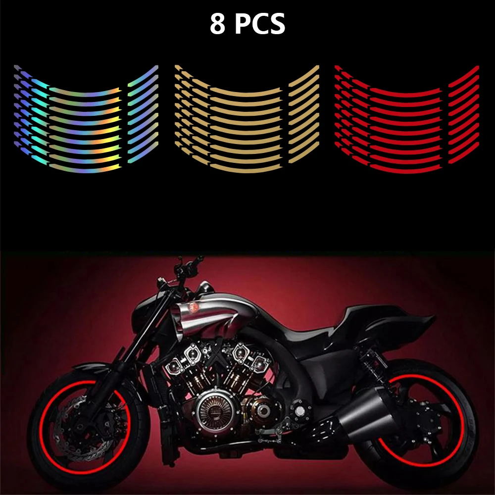 12 "15" 17 "18" Inch Motor Velg Streep Pijl Vinyl Sticker Motorfiets Wiel Stickers En Decals