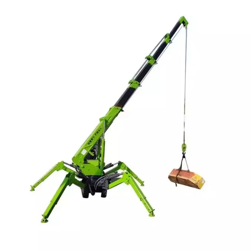 Mini grue araignée 0,5 tonnes, chenille télécommandée électrique pliable, conception légère