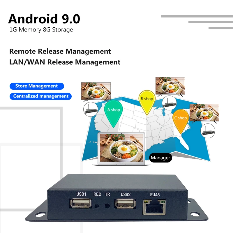 Imagem -02 - Jogador Menu do Restaurante Outdoor Android 9.0 Information Release Terminal Software de Gerenciamento Livre Wifi