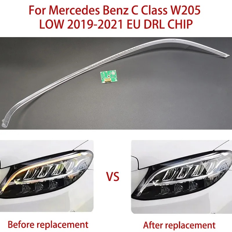 

Модуль источника света для Mercedes-Benz C-class W205 2019-2021 НИЗКАЯ европейская версия автомобиля DRL ЧИП Angel Eye Балласт белого света