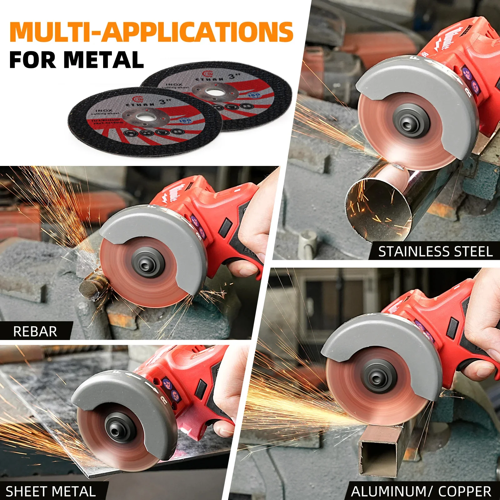 

75 мм маленький ломтик 3-дюймовое пильное полотно Угловая шлифовальная машина Режущее полотно из металла Нержавеющая сталь Пластик Шлифовка и полировка диаметром отверстия 10 мм