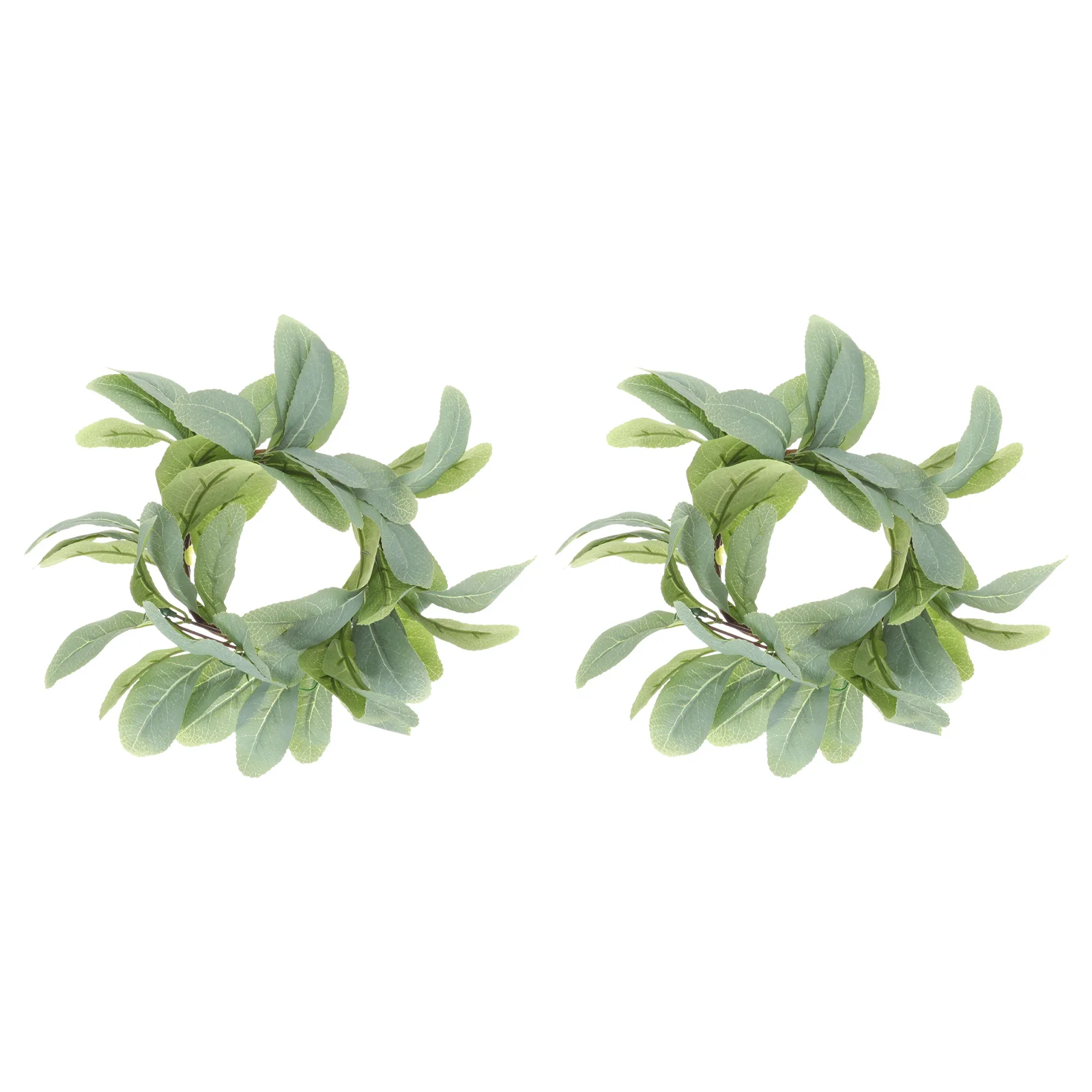 

2 Pcs Artificial Wreath 25CM Small Rabbit Leaf Garland Home Party Table Decoration Banquet Wedding Birthday Festive