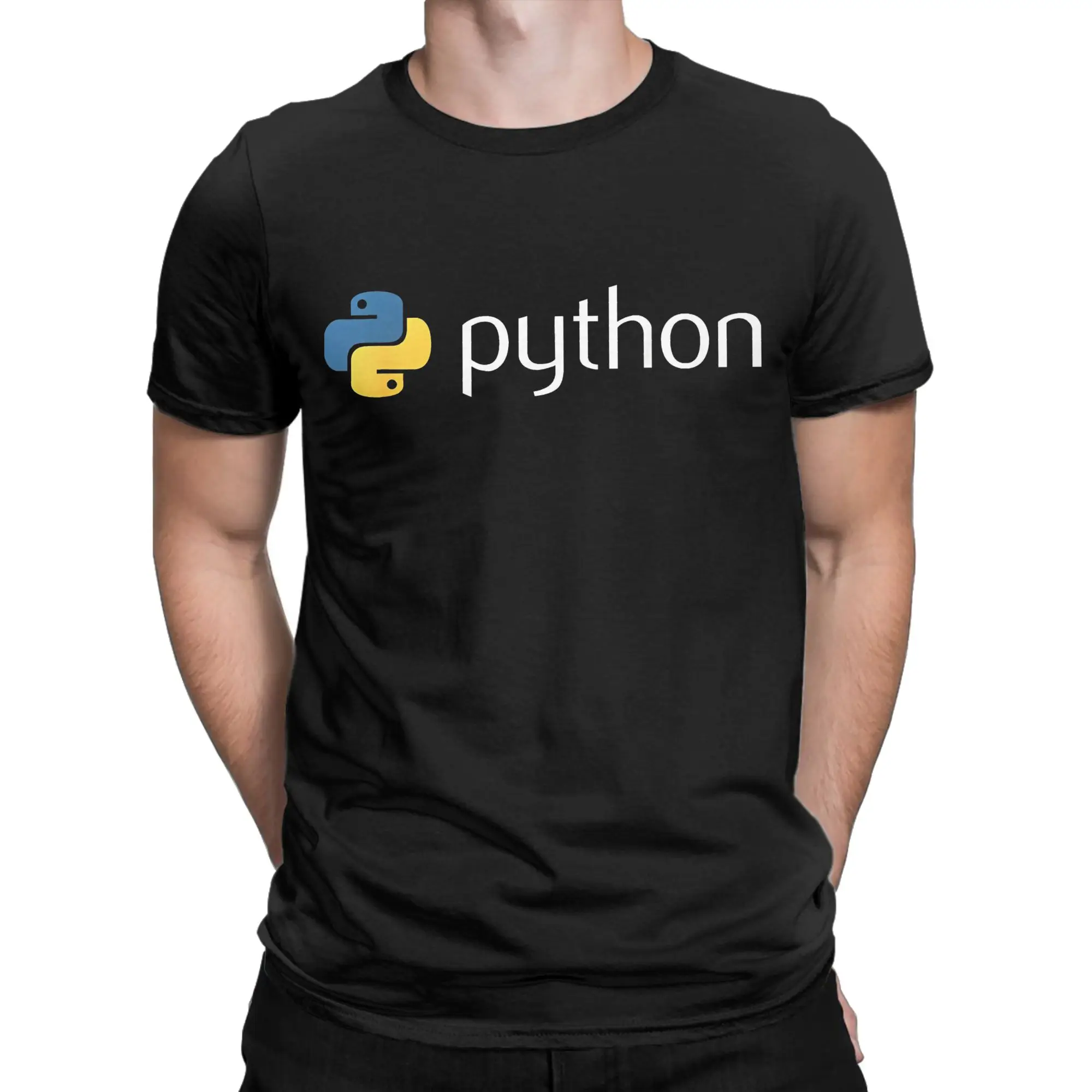 Python Programmer Computer Developers  T Shirt Men Cotton Vintage T-Shirt Round Collar  Tee Shirt Short Sleeve Clothes Adult