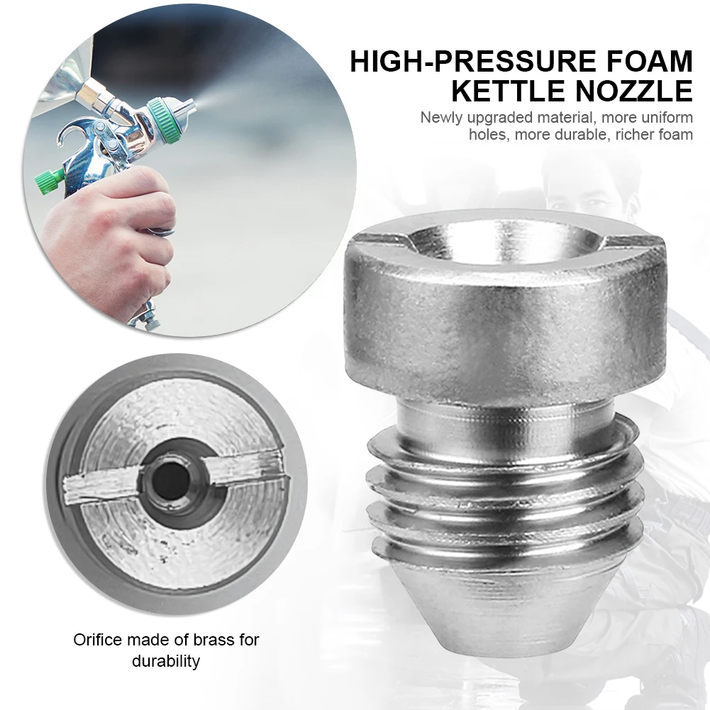 Universal Foam Lance Gun Nozzle 1.0mm/1.1mm/1.15mm Thread Snow Foam Cannon Orifice Nozzle High Pressure Foam Spray Gun Nozzle