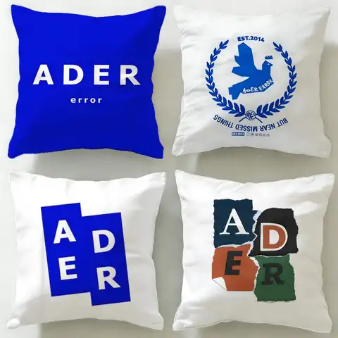 Capa de almofada da marca popular ADER ERROR, macia e fácil de lavar – versátil para sofá, cama, viagens e escritório