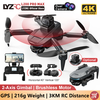 LYZRC L200 PRO MAX Camera Drone 4K Professional 2-Axis PTZ GPS Dron Brushless 360 Obstacle Avoidance 5G WIFI Foldable Quadcopter