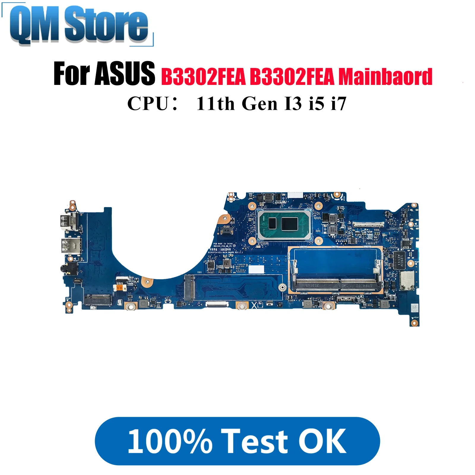 

B3302FEA Материнская плата для ноутбука ASUS ExpertBook B3302F B3302FEA Материнская плата для ноутбука с 11-го поколения I3 i5 i7 tests ОК быстрая доставка
