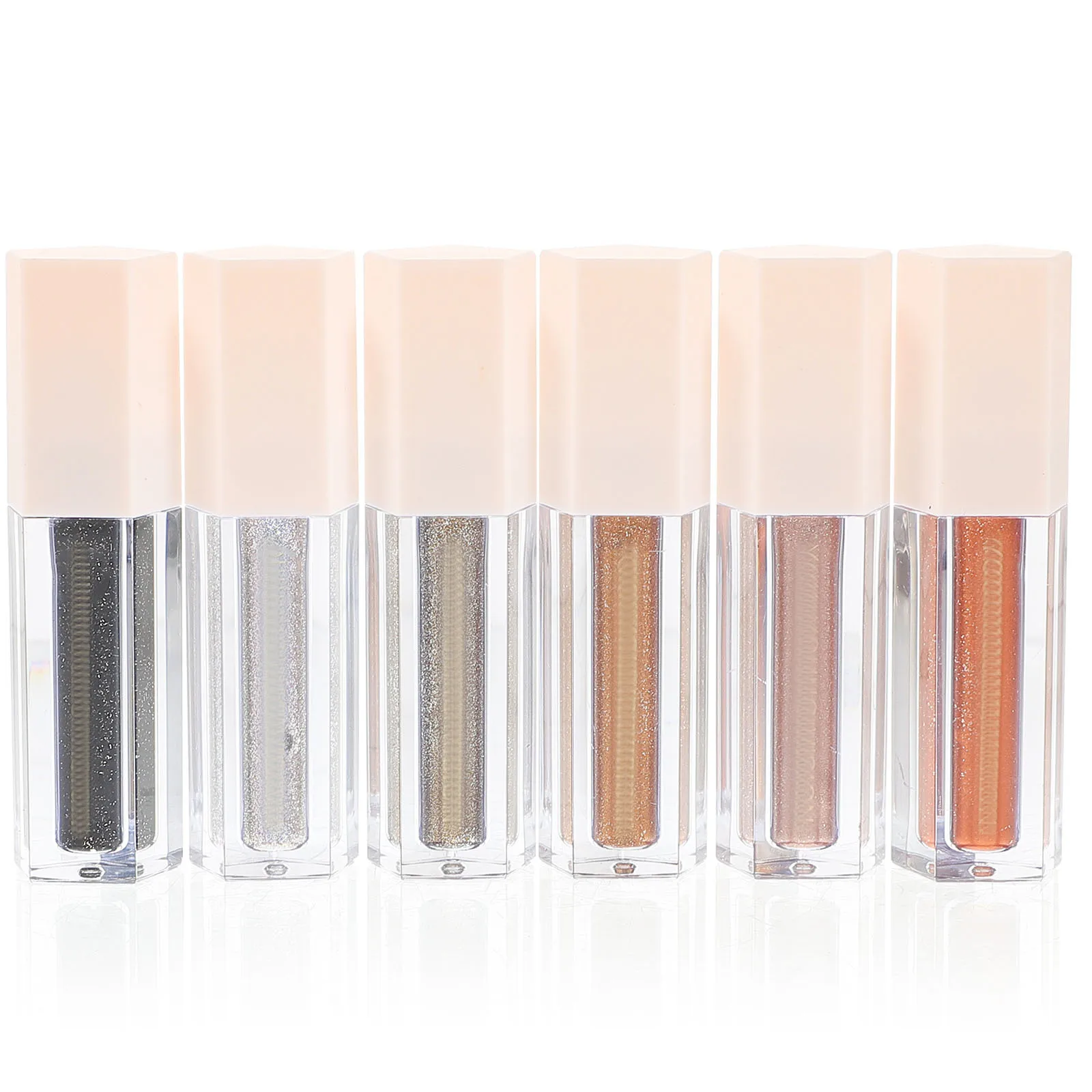 

6Pcs Glitter Eyeshadow Palette Creamy Long Wearing Shiny Finish Portable Makeup Set for Women Fashion Eye Accessories Gift