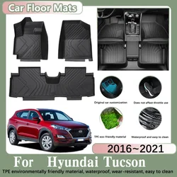 LHD Car Floor Mat for Hyundai Tucson Accessories TL N-Line 2016~2021 Car Dirt-resistant Foot Pads Custom Liner Mats Accessories