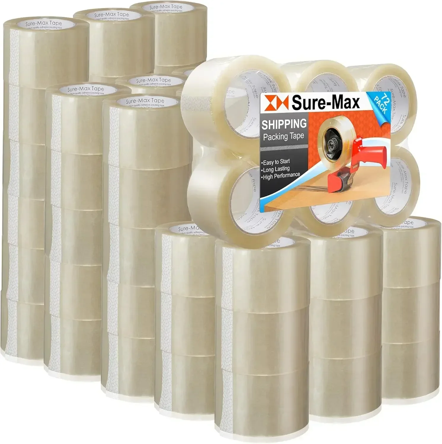 72 Rolls Extra-Wide Shipping & Packing Tape (3