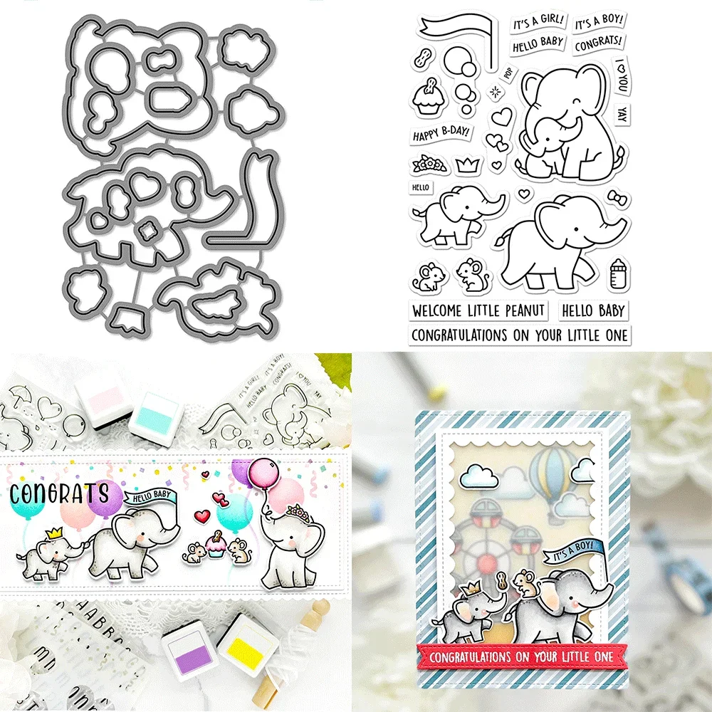 Zwembaddierenfeest Je bent klauw-somige bundels Duidelijke stempel en metalen stansmessen voor doe-het-zelf maken van kaarten Scrapbooking decoratie