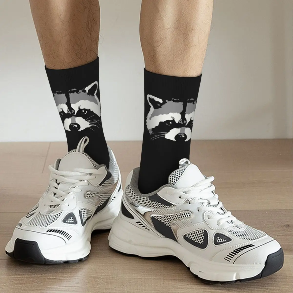 Raccoon Face Raccoon Kawaii Socks Sports Cartoon Pattern Socks