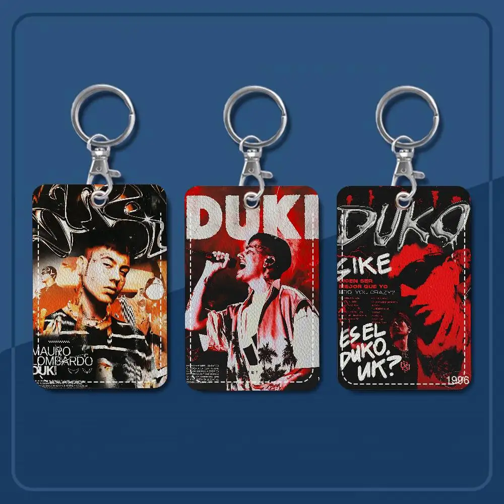

Рэпер Дуки аниме прямоугольный чехол для удостоверения личности брелок для ключей сумка для карт доступа брелок для ключей кожаный держатель для карт брелок для ключей доступ