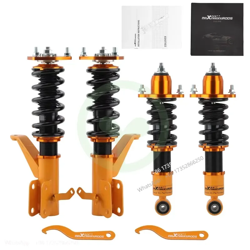 Adjustable Full Length Coilover Shock Absorber Kit Suspension Replacement Parts for 2001-2005