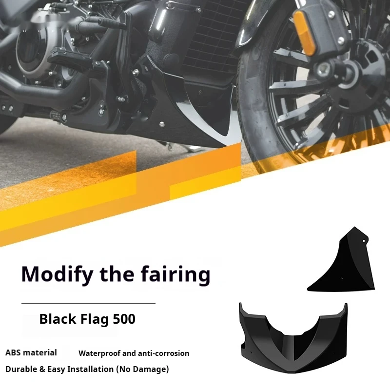 For Benda Dark Flag 500 Lower Fairing Belly Pan Engine Guard Cover ABS No-Drill Accesorios Moto