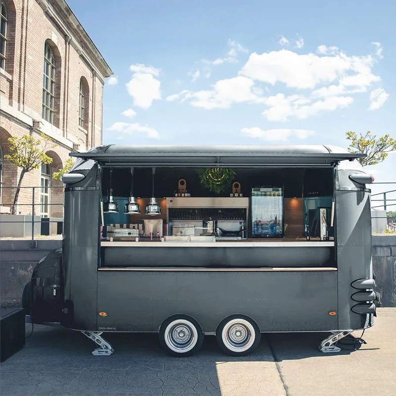 

yu-Factory Price Mobile Food Cart Tow Bar Mobile Food Trailer with Cooking Equipment for Ice Cream Snack Hotdog Candy&