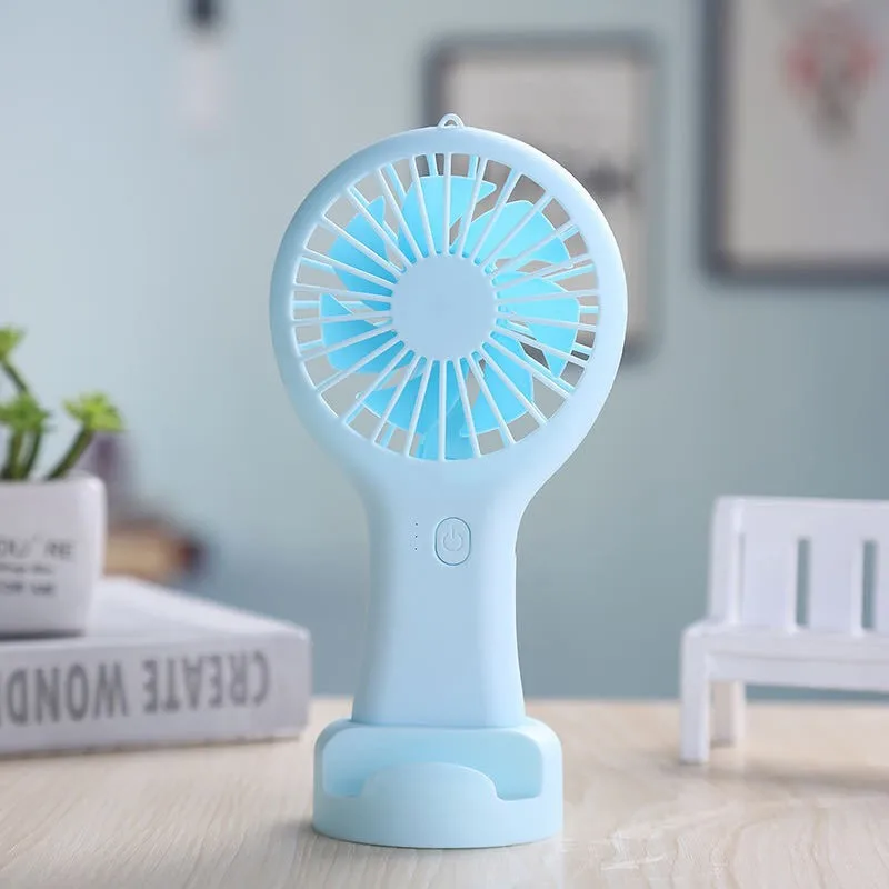 Creative Mini Handheld Small Fan USB Charging Portable 3 Speed High Wind Desktop Office Travel Pocket Fan Student Quiet Chroma