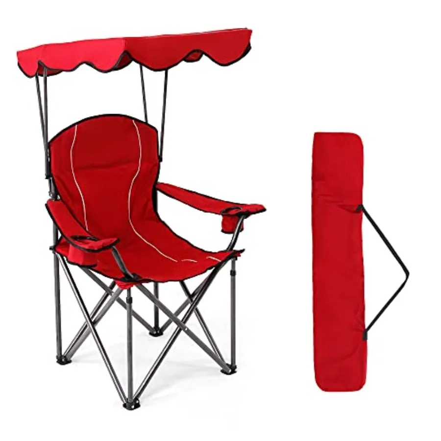 

Camping Chairs with Shade Canopy for Adults Foldable Portable Canopy Chair Folding Lawn Outdoor Chair with Canopy for Beach Cam