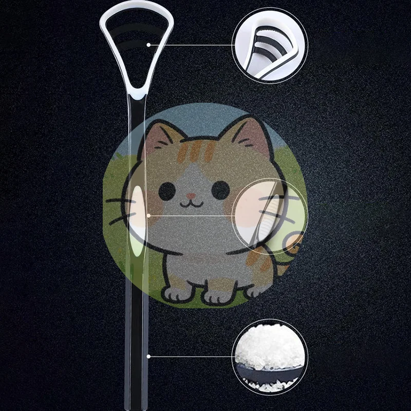 

~Dual Uses Tongue Scraper Cleaners Reusable Oral Health Cleaning Brush Hygiene Care Toothbrush Mouth Fresh Breath Scraping