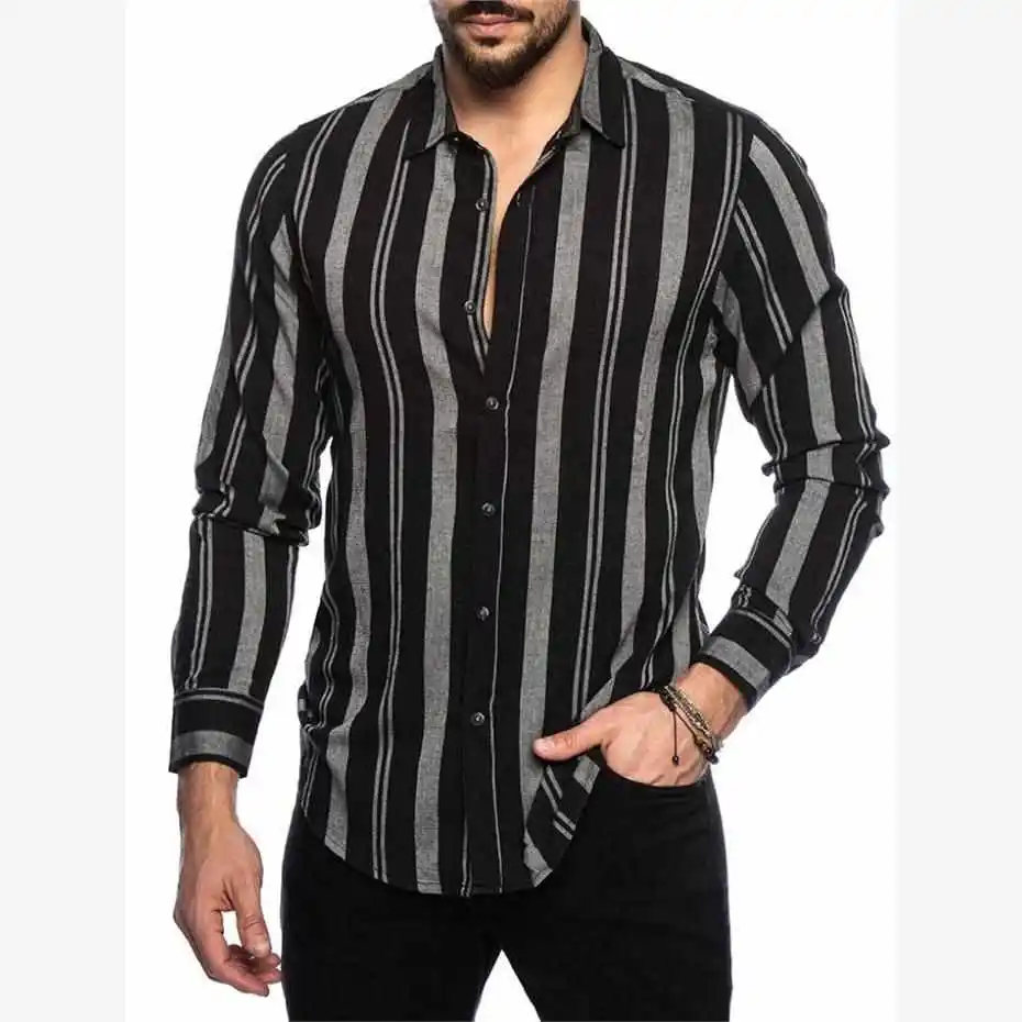 

Новые мужские облегающие полосатые irt Long Sve с откидным воротником, универсальные мужские irt, ультра-короткая длина, застежка-молния, Ice Sensation