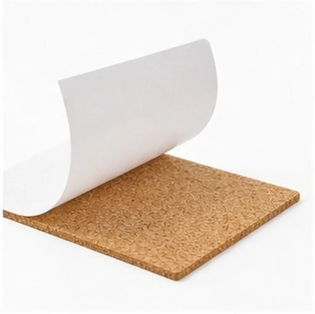 60Pcs Self Adhesive Cork Squares 4x4 Backing Sheets for Tables Coasters DIY Cork Crafts Furniture Scratch Protection