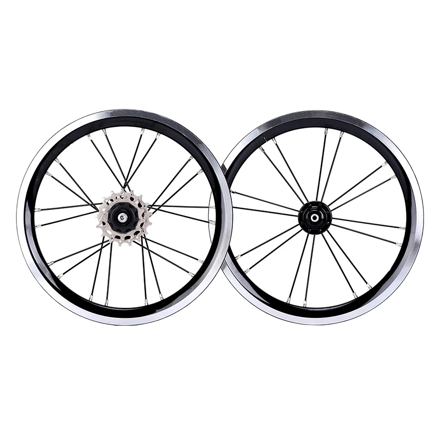 Litepro 74 85MM 14 16Inch Single External 3 Speed Bicycle Wheelset Disc V Brake Rims 20MM Alloy Folding Bike Wheels