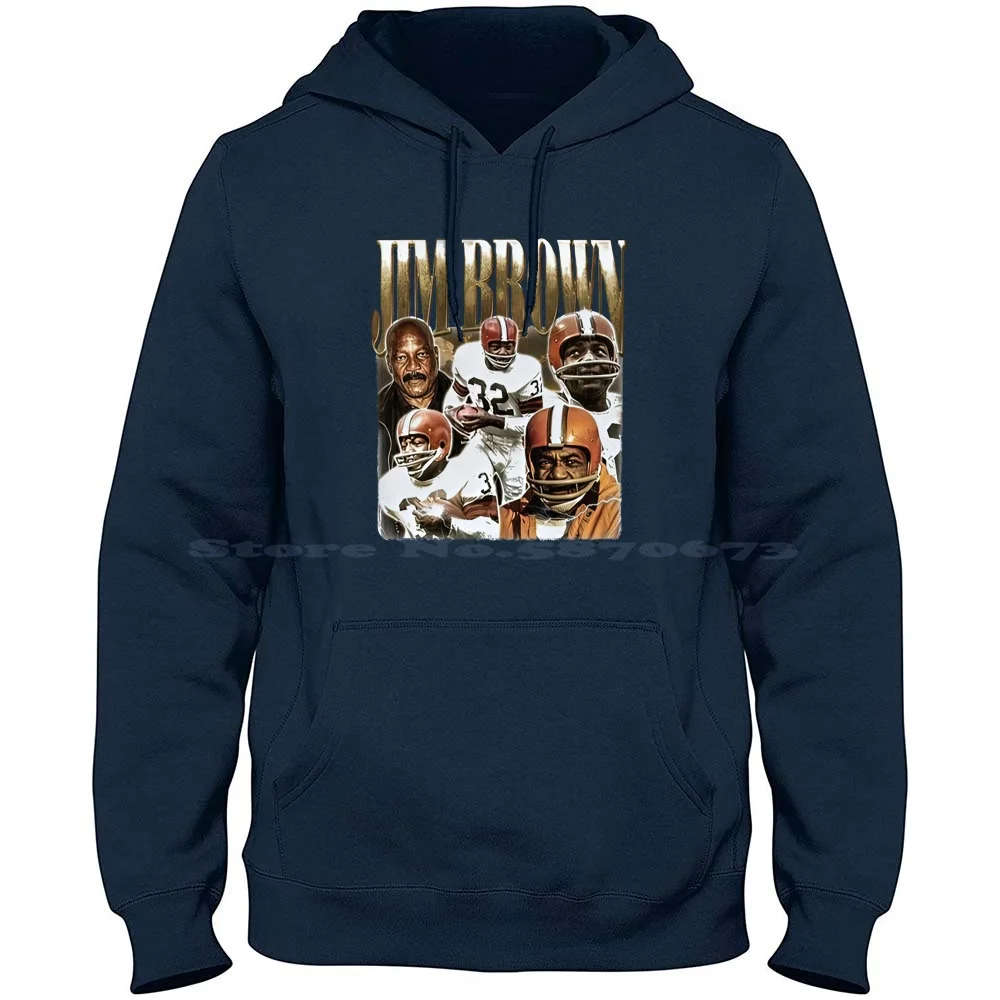 Vintage Jim Brown Vintage 100% Cotton Hoodie T Shirt Eleven Jim Hopper Millie Bobby Brown Dustin Henderson Steve David Harbour