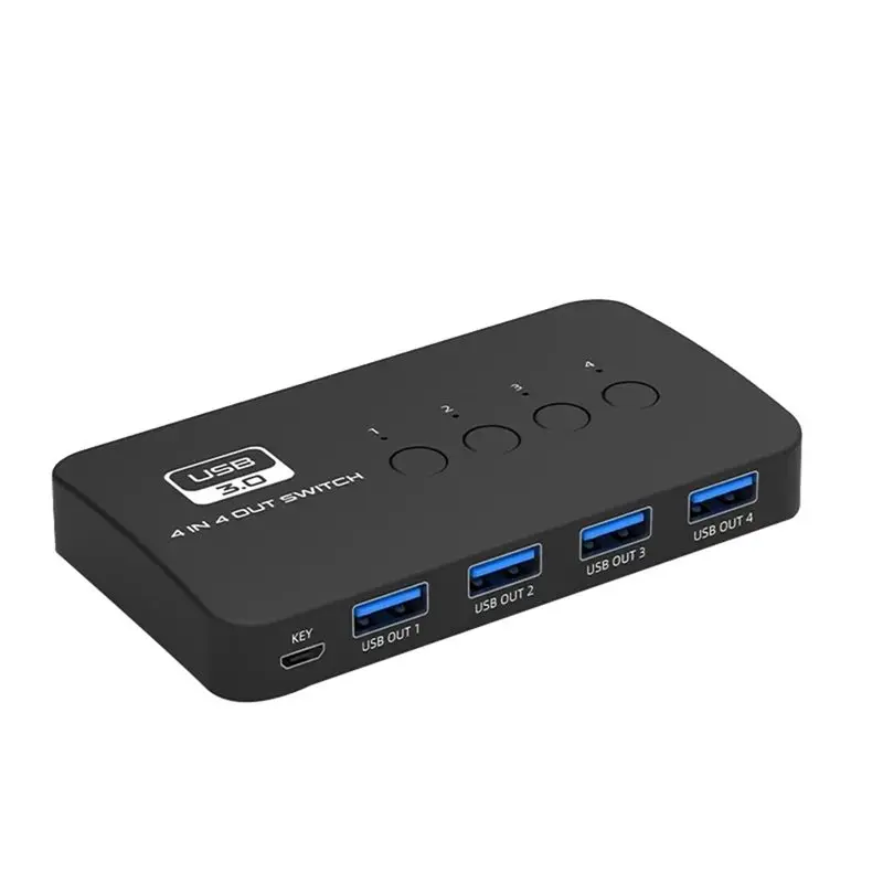 M51K-USB KVM Switch Adapter 2 Input 4 Output USB Switch Printer Sharer For Computer Keyboard Mouse Sharer Controller