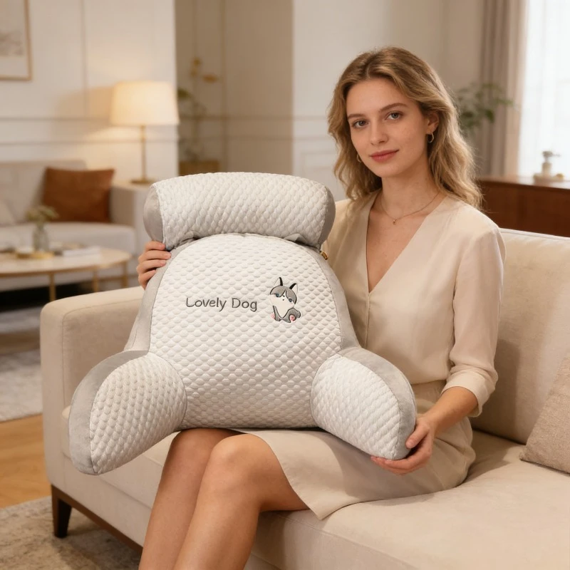 

Охлаждающая подушка-валик из ледяного волокна для спины и поясницы, для кровати, дивана, прикроватная подушка для лета