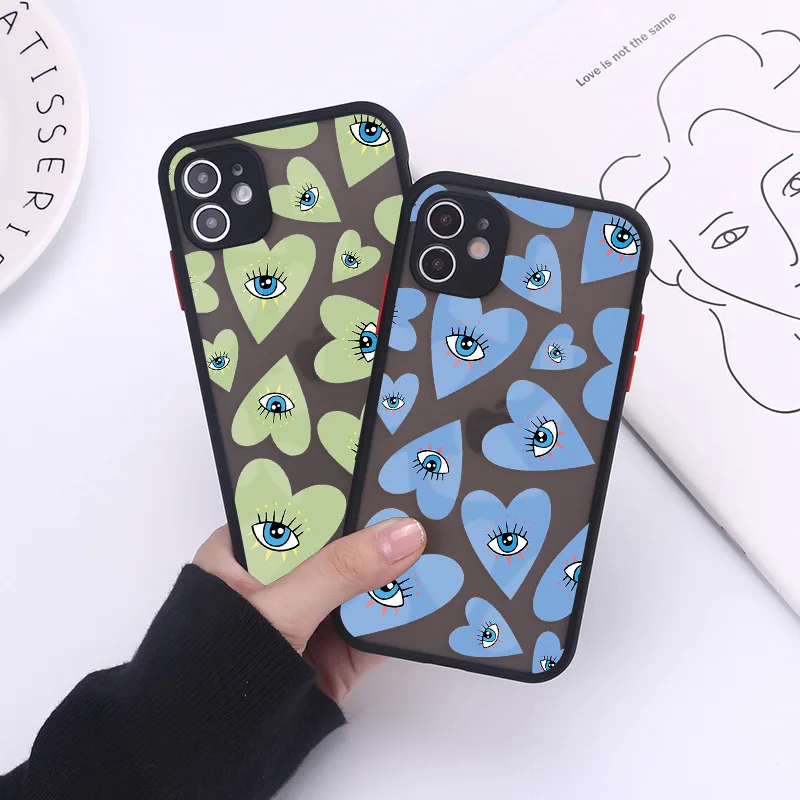 

Evil Eyes Phone Case For iPhone 16 15 14 13 12 11 Pro XS MAX 7 XR 8 7 Plus Clear Cover Fundas