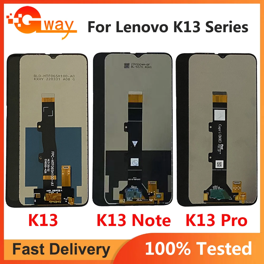 

100% Tested Lenovo K13 Note LCD Display Touch Panel Screen Digitizer Assembly Pantalla For Lenovo K13 Pro LCD Lenovo K13 Display