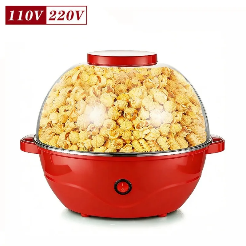 Automatic Electric Popcorn Maker Electric Heating Popcorn Machine Add Oil Sugar for Homemade Corn Popping Snacks