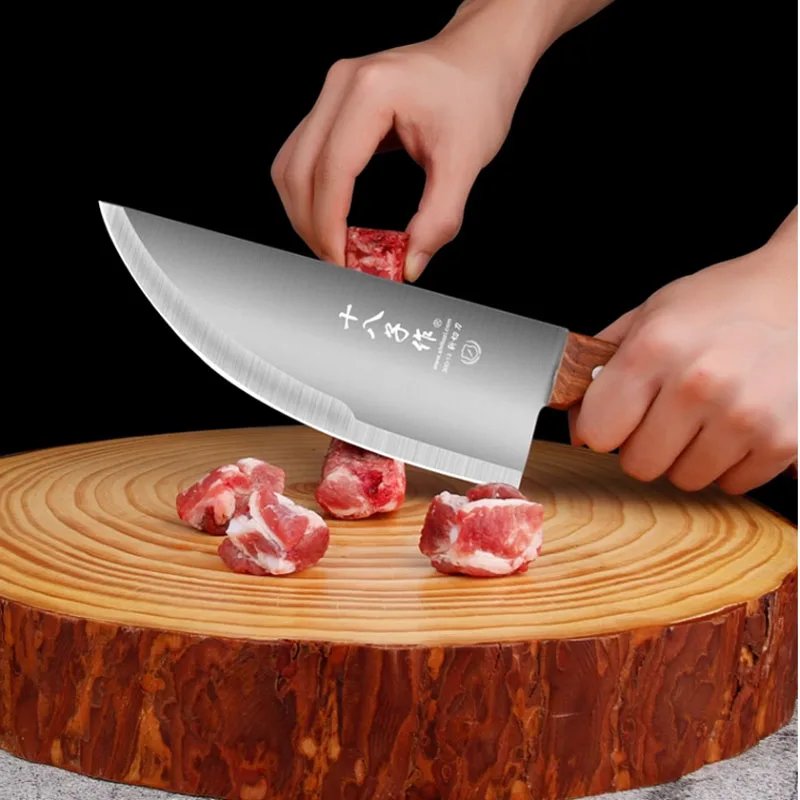 Imagem -04 - Shibazi Stainless Steel Slaughter Butcher Knives Supermercado Kill Pork Sheep Knives Chef Cutter Barbecue Split Knife Slicing Tool