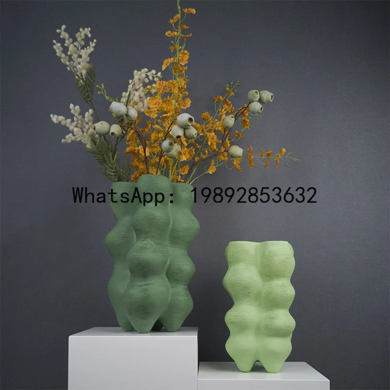 Kreative Harz-Vase Geometrische Unregelmäßige Bogen-Ornamente Harz-Kunsthandwerk Skulptur Blumenvase Handgefertigte Kunst-Einrichtungsgegenstände Vasen Töpfe