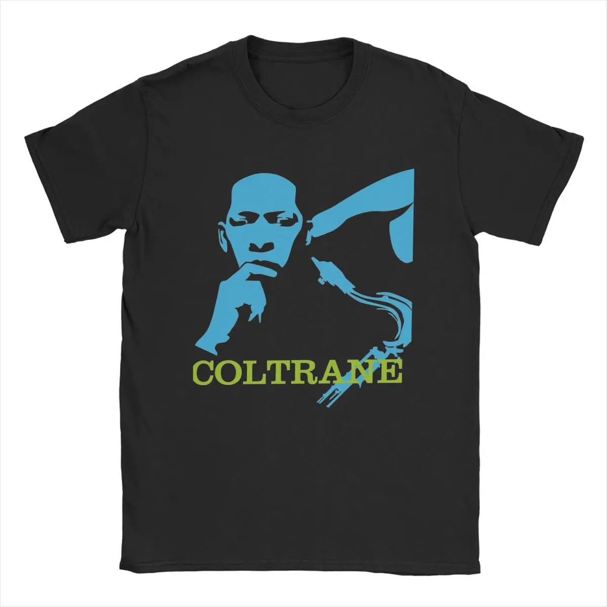 Casual John Coltrane T-Shirt Men Round Collar Pure Cotton T Shirt Short Sleeve Tees Plus Size Clothes