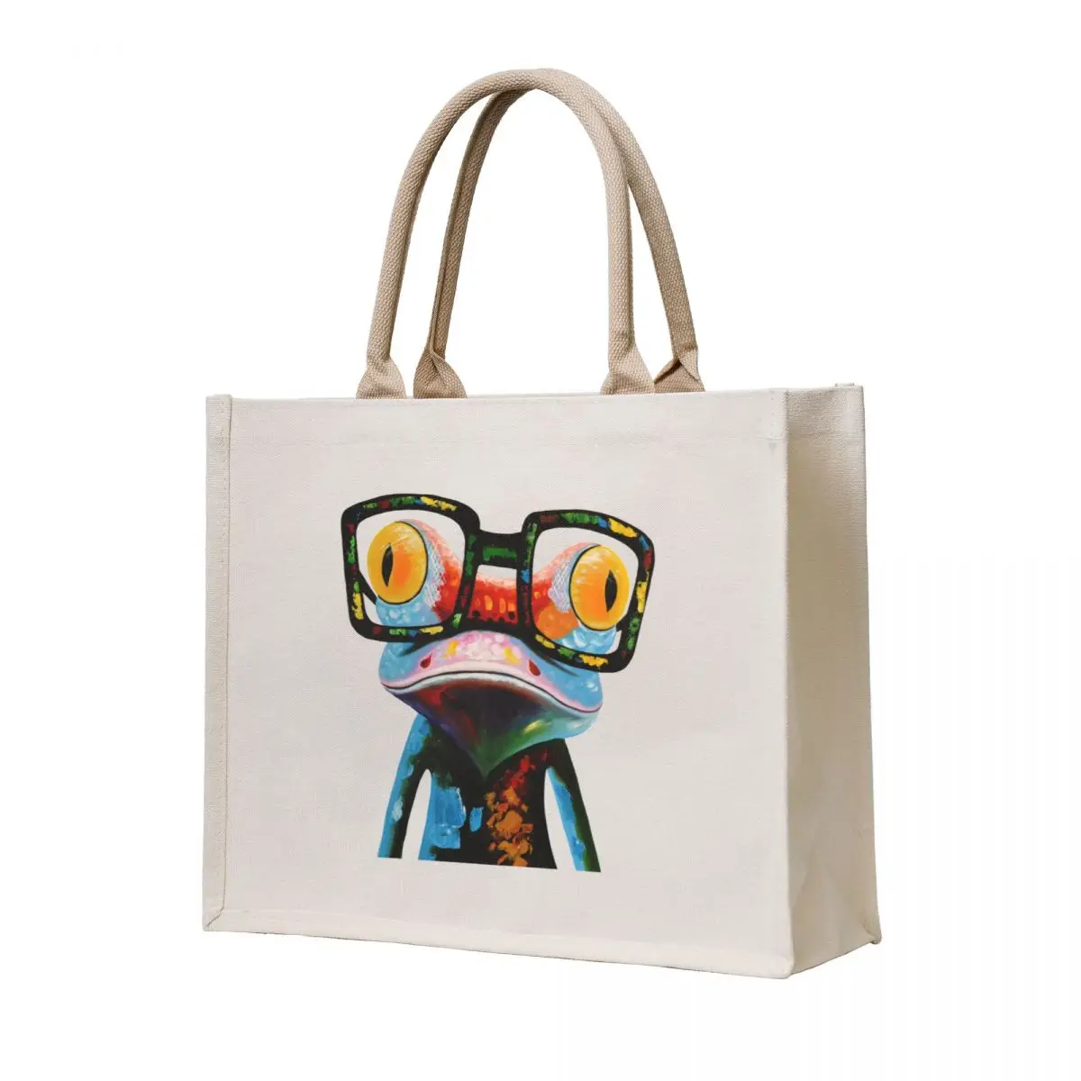 

Hipster Frog Nerd Glasses Tote Bag Custom bag large size bags Gift bag