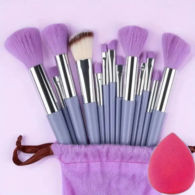 Professiona 13PCS Makeup Brushes Set Foundation Eyeshadow Blush Powder Blending Soft Fluffy Cosmetic Full Set Female Makeup Tool