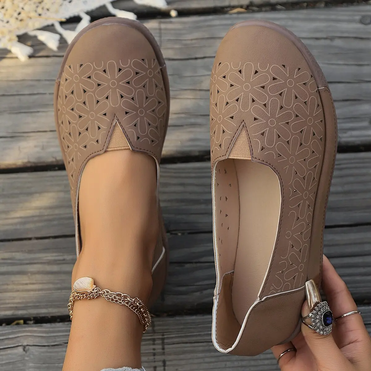 Spring Autumn 2024 New Breathable Women Flats Platform Loafers Ladies Genuine Leather Comfort Wedge Moccasins Casual Shoes Woman