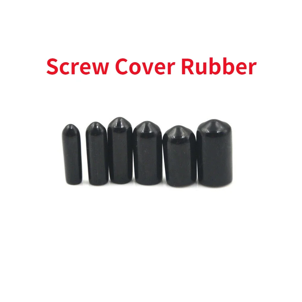 200pc Round End Cap Screw Cover Rubber Tube Hub Thread Protector Push-fit Caps for Pipe M1.5 M2.5 M3.5 M4.5 M5.5 M8.5 M10.5